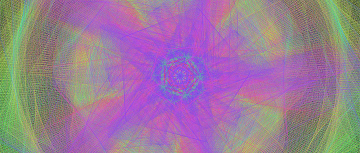 html5 canvas炫酷全屏彩色几何图形变形旋转动画特效