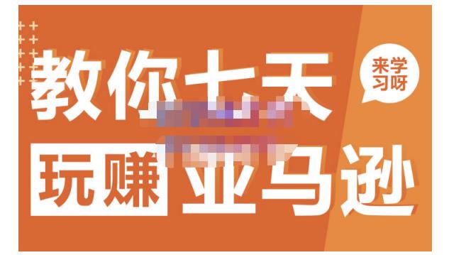 晟尧跨境・教你七天玩赚亚马逊，教你轻松玩赚亚马逊，适合小白学习