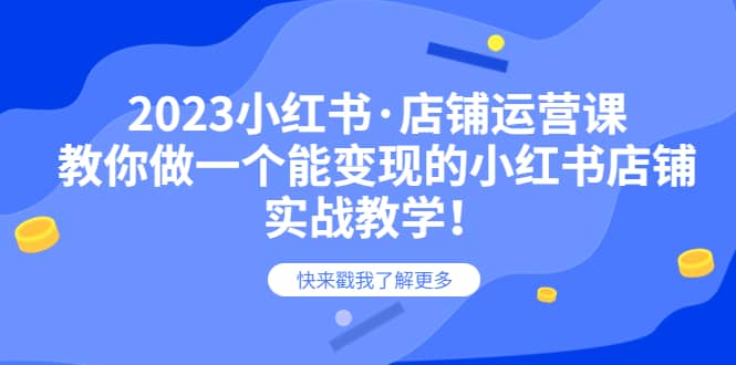 2023小红书・店铺运营课，教你做一个能变现的小红书店铺，20节-实战教学