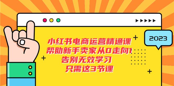 小红书电商・运营精通课，帮助新手卖家从0走向1 告别无效学习（7节视频课）