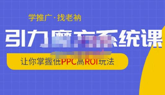 老衲・引力魔方系统课，让你掌握低PPC高ROI玩法，价值299元