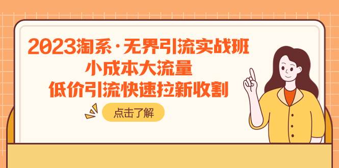 2023淘系・无界引流实战班：小成本大流量，低价引流快速拉新收割