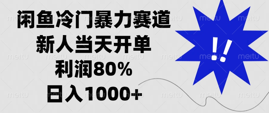 闲鱼冷门赛道，利润80%